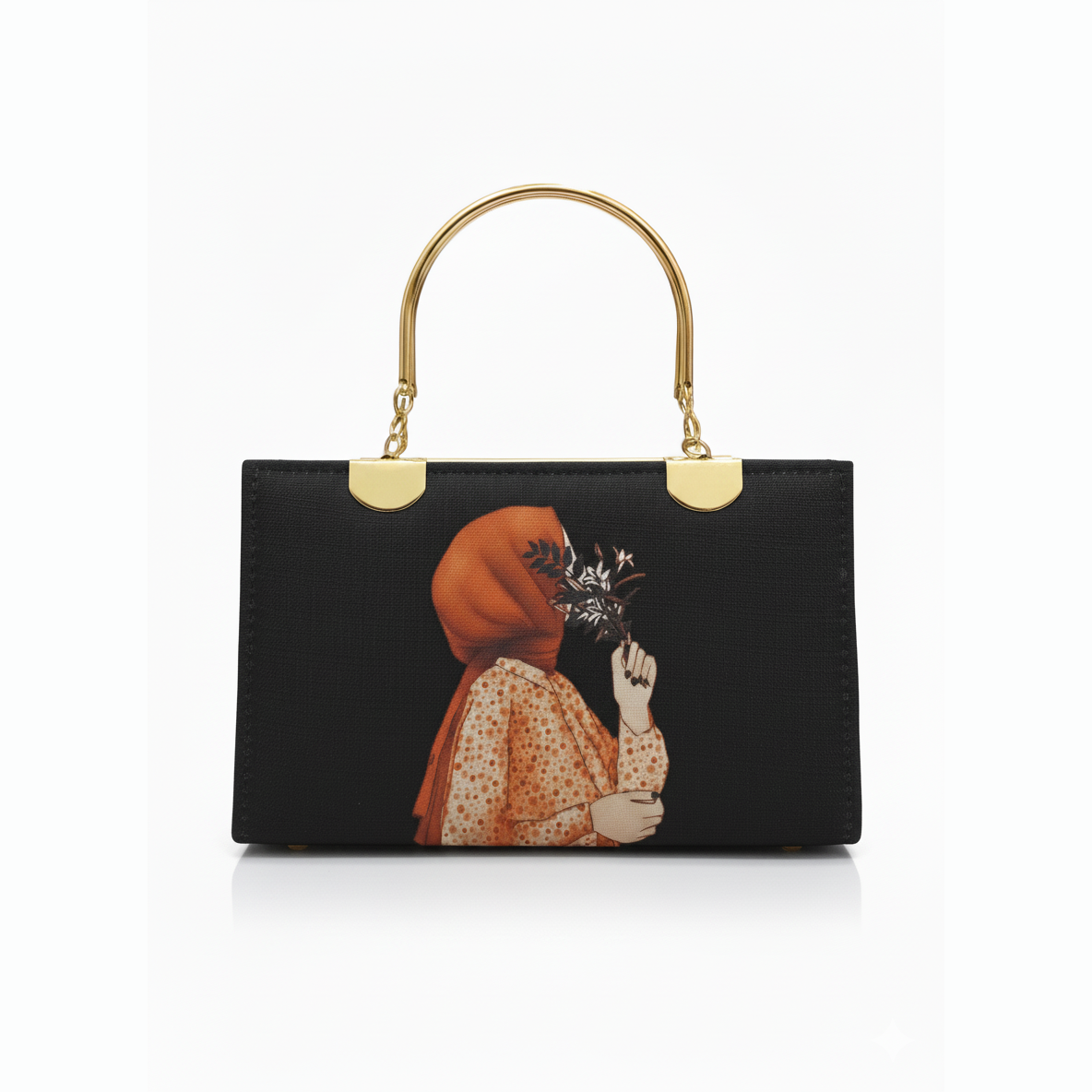 Hijabi Girl Black Handbag