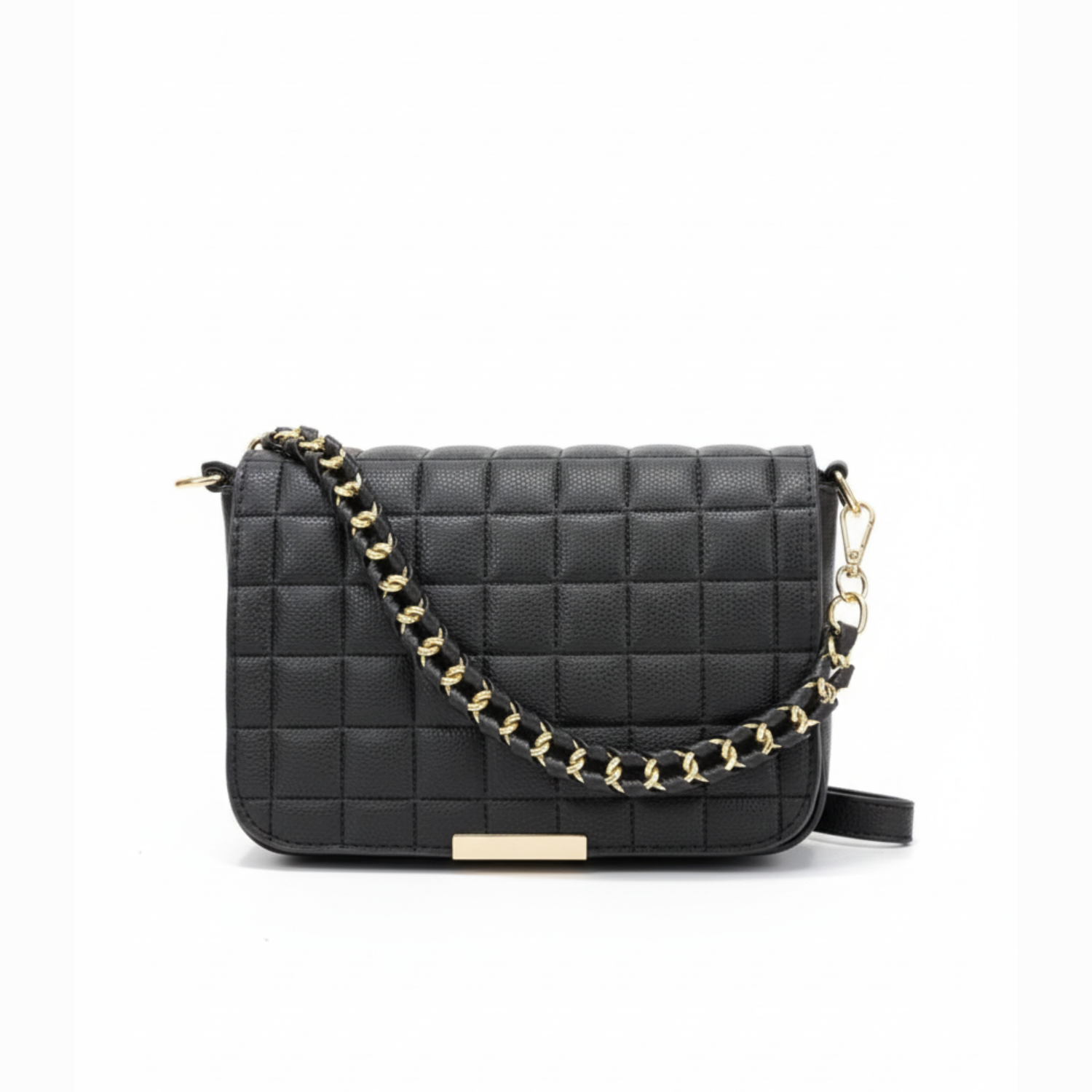 Black Quilted Chain Bag