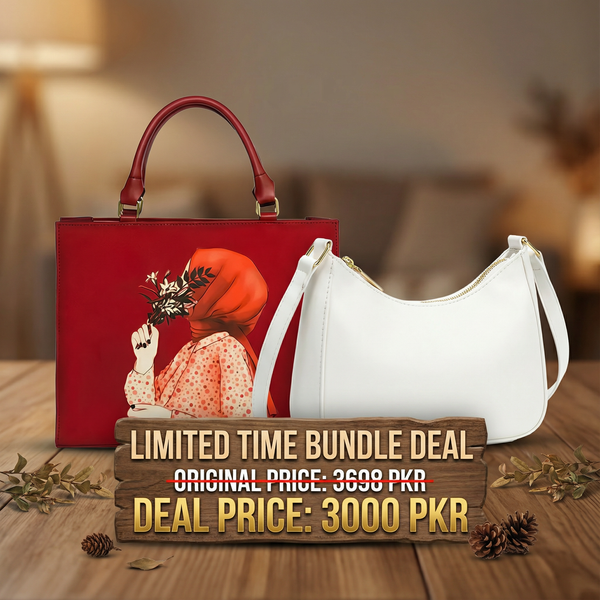 Deal: Red Hijabi & White Luna Bag