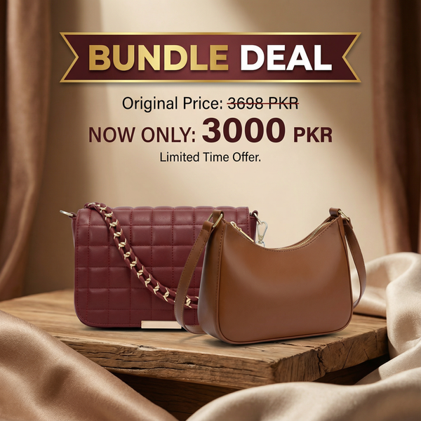 Deal: Brown Luna + Red Quilted Bag